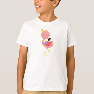 Prinzessin Flamingo, Niedlich Flamingo, Krone, Blu T-Shirt