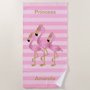 Prinzessin Flamingo 👑 Strandtuch