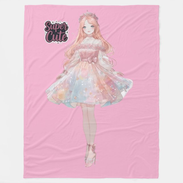 Prinzessin Fleece-Decke | Cozy Märchen Throw | E Fleecedecke (Vorderseite)