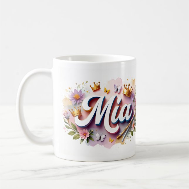 Prinzessin Floral Custom Tasse – Personalisierter  (Links)