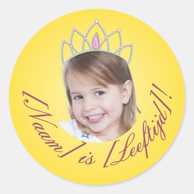 Prinzessin Foto Sticker – Gelb Gradiënt (Vorderseite)
