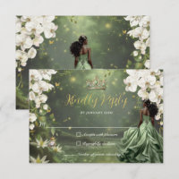 Prinzessin & Frosch Grüne Robe Sweet 16 Quinceaner