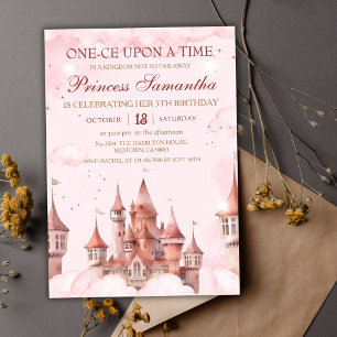 Prinzessin Fünfter Geburtstag märchenhaftes Feen-S Einladung