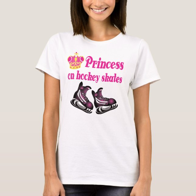 Prinzessin für Hockey-Skate T-Shirt (Vorderseite)
