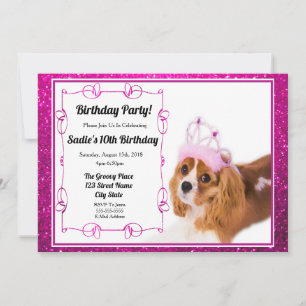 Prinzessin Geburtstag Cavalier King Charles Einlad Einladung