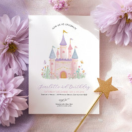 Prinzessin Geburtstag Elegantes Schloss Verzaubert Einladung