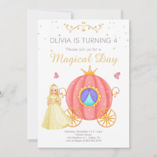 Prinzessin Geburtstag Magischer Tag Prinzessinnen Einladung