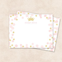 Prinzessin Geburtstag Rosa und Gold Punkte Schreib
