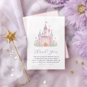 Prinzessin Geburtstag Schloss Verzaubert Mädchen Dankeskarte