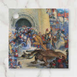 Prinzessin Geburtstags-Drache Klappkarte Geschenkanhänger