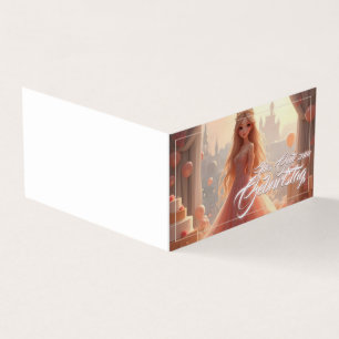 Prinzessin Geburtstagskarte in Rosa