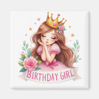 Prinzessin Geburtstagsmädchen Krone Magnet