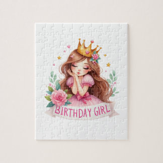 Prinzessin Geburtstagsmädchen Krone Puzzle