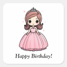 Prinzessin Geburtstagsparty Rosa Niedlicher Cartoo