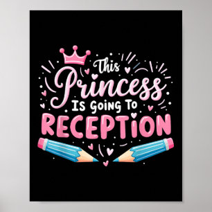 Prinzessin geht zu Empfang Mädchen Kinder zurück n Poster