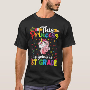 Prinzessin geht zurück zum 1. Grade Funny Unicorn T-Shirt