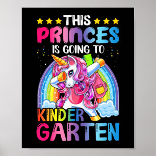 Prinzessin geht zurück zum Kindergartengeschenk Poster