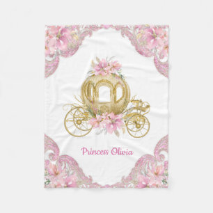 Prinzessin Goldrosa Kutsch-Babydecke Fleecedecke