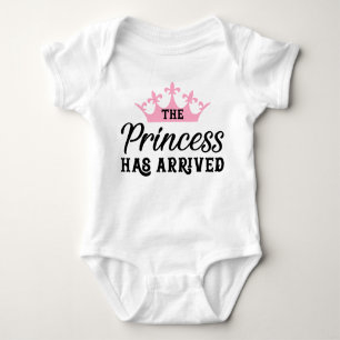 Prinzessin Has Arrived Tiara Crown Baby Strampler