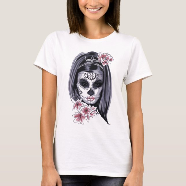 Prinzessin Horror mit Blume Hoodie T-Shirt (Vorderseite)