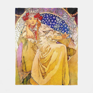 Prinzessin Hyacinth Poster von Alphonse Mucha Fleecedecke
