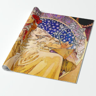 Prinzessin Hyacinth Poster von Alphonse Mucha Geschenkpapier