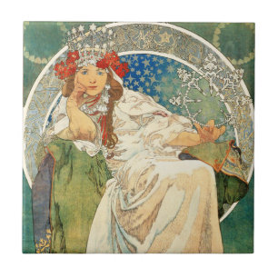 Prinzessin Hyacinth Tile Alphonse-Mucha Fliese