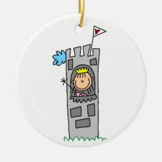 Prinzessin im Burgturm Keramikornament