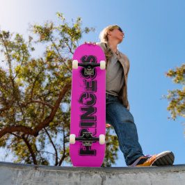 Prinzessin im rosa Grunge-Stil Skateboard