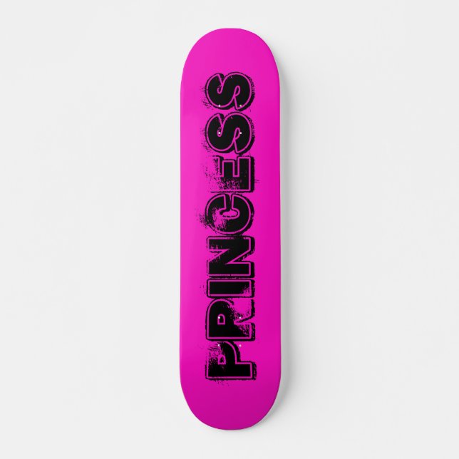 Prinzessin im rosa Grunge-Stil Skateboard (Vorne)