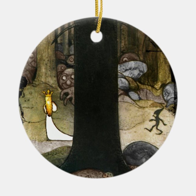 Prinzessin im Wald Keramik Ornament (Vorne)