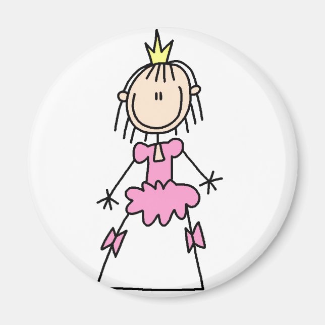 Prinzessin in Ball Gown Magnet (Vorne)
