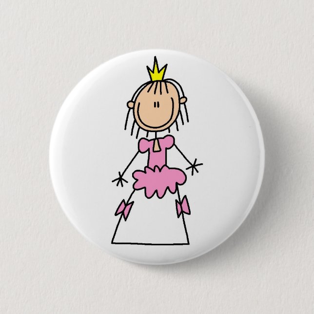Prinzessin In Ballgown Button (Vorderseite)