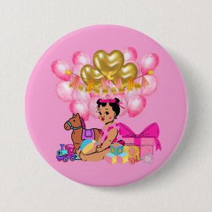 Prinzessin in Rosa Button