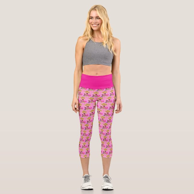 Prinzessin in Rosa Capri Leggings (Vorderseite)
