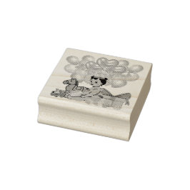 Prinzessin in Rosa Gummistempel