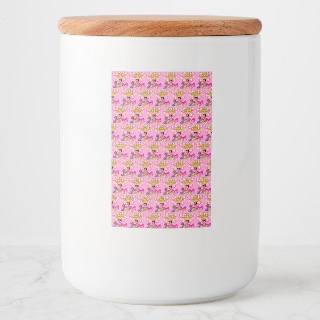 Prinzessin in Rosa Lebensmitteletikett (Vorderseite)