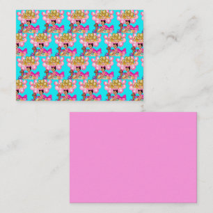 Prinzessin in Rosa Mitteilungskarte