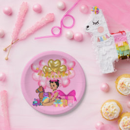 Prinzessin in Rosa Pappteller