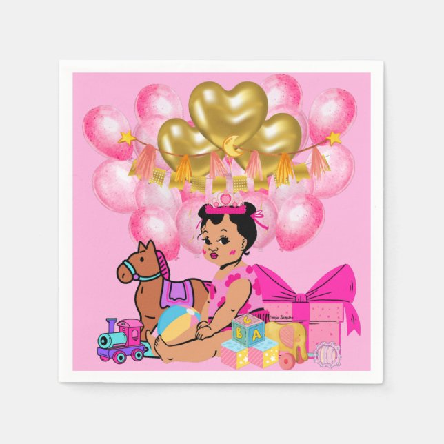 Prinzessin in Rosa Serviette (Vorderseite)