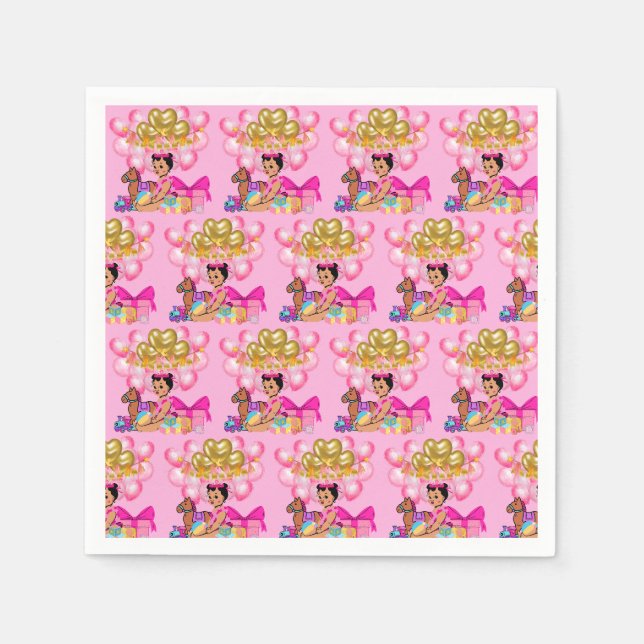 Prinzessin in Rosa Serviette (Vorderseite)