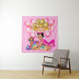 Prinzessin in Rosa Wandteppich