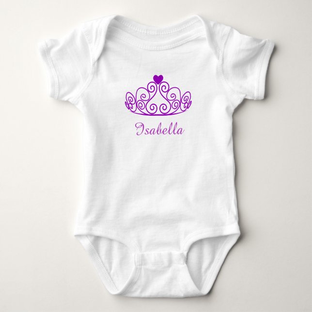 Prinzessin Isabella Shirt, Name des Babys hinzufüg Baby Strampler (Vorderseite)