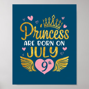 Prinzessin ist am 9. Juli zum Geburtstag Geboren Poster
