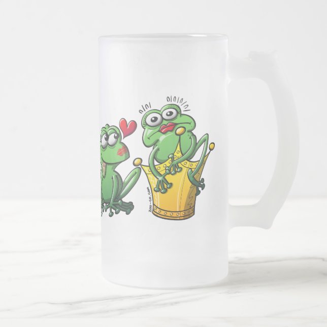 Prinzessin ist ein Frosch jetzt Mattglas Bierglas (Rechts)