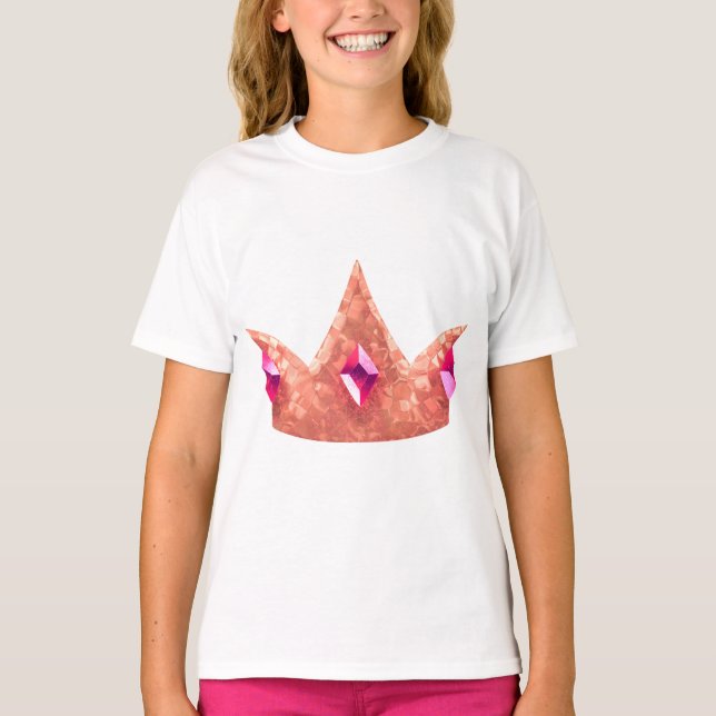 Prinzessin Krone Geburtstagsfeier T-Shirt (Vorderseite)