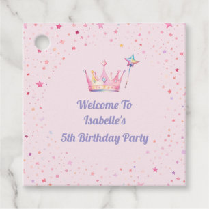 Prinzessin Krone Rosa kleines Mädchen 5. Geburtsta Geschenkanhänger