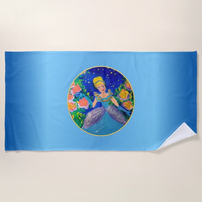 Prinzessin "Kunst von Kindern" Strandtuch (Vorderseite)