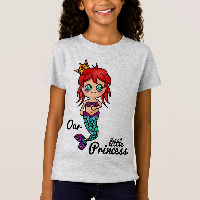 Prinzessin Mermaid Cat Ocean Liebe Forever Niedlic T-Shirt (Vorderseite)