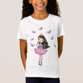 Prinzessin mit dem schwarzen Haar, Brown-Augen, T-Shirt